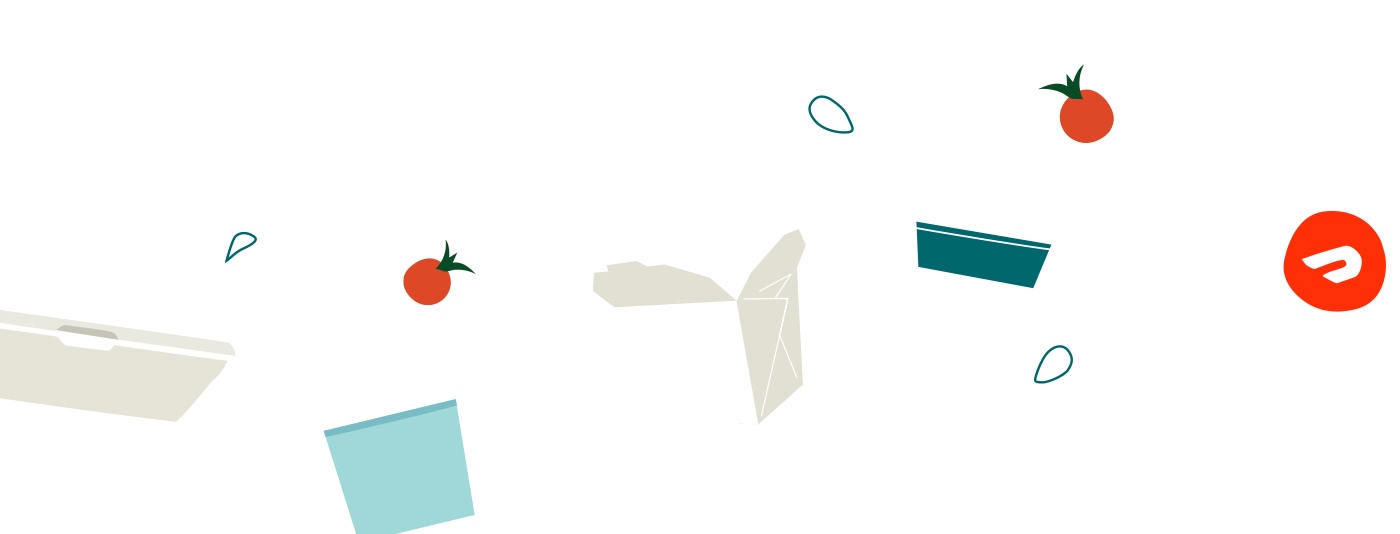 Many delivery items.